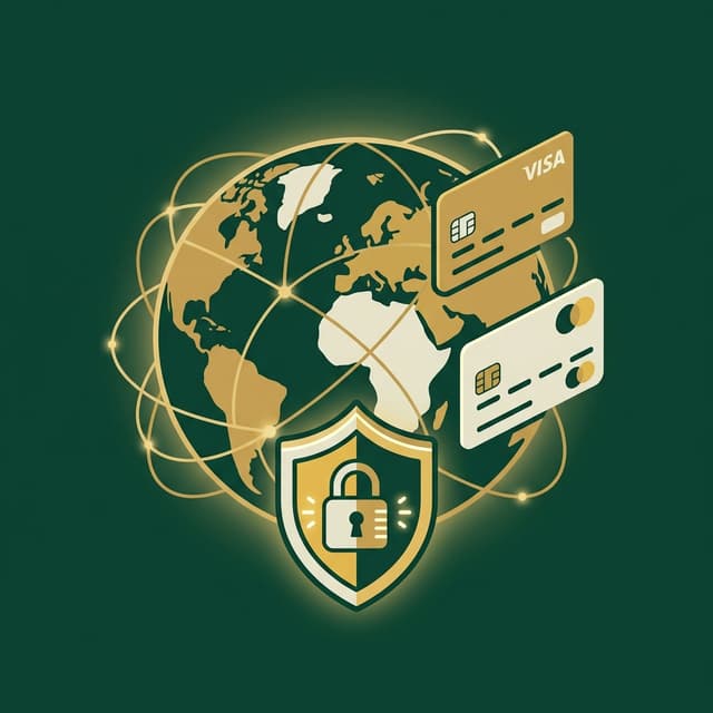 الربط مع بوابات الدفع العالمية Visa/Mastercard